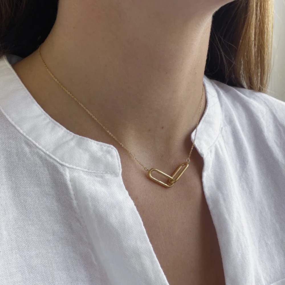 Thatch Jewelry Lumos Mini Curb Gold Necklace